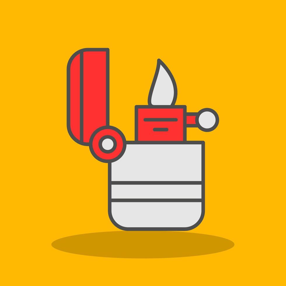 Lighter Filled Shadow Icon vector