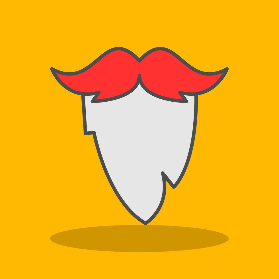 Moustache Filled Shadow Icon vector