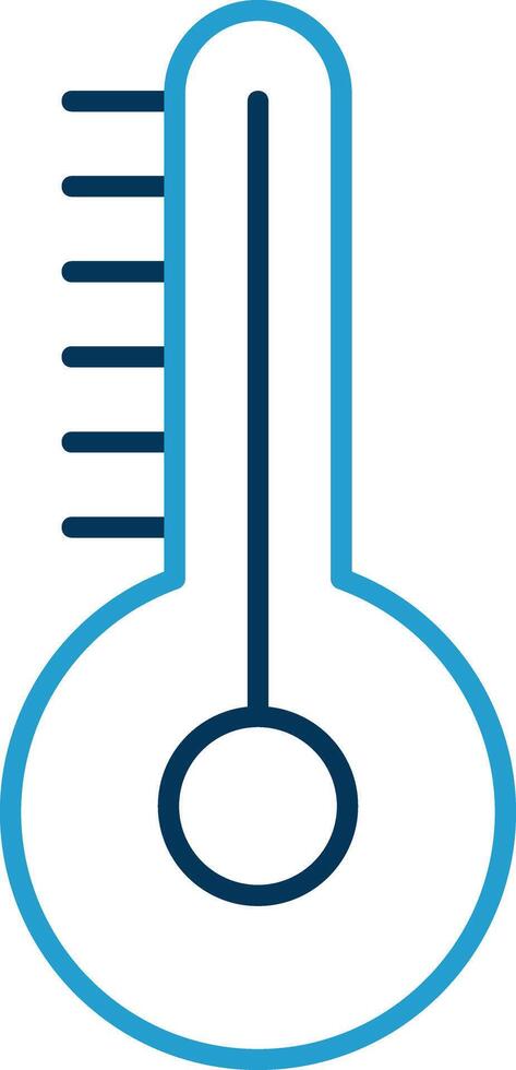 Temperature Line Blue Two Color Icon vector