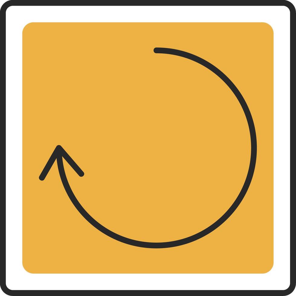 Rotate Skined Filled Icon vector