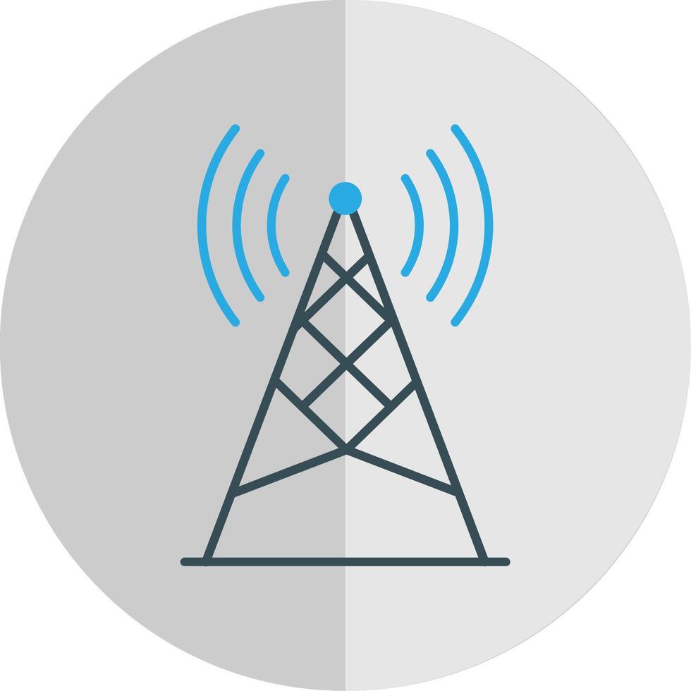 Antenna Flat Scale Icon vector