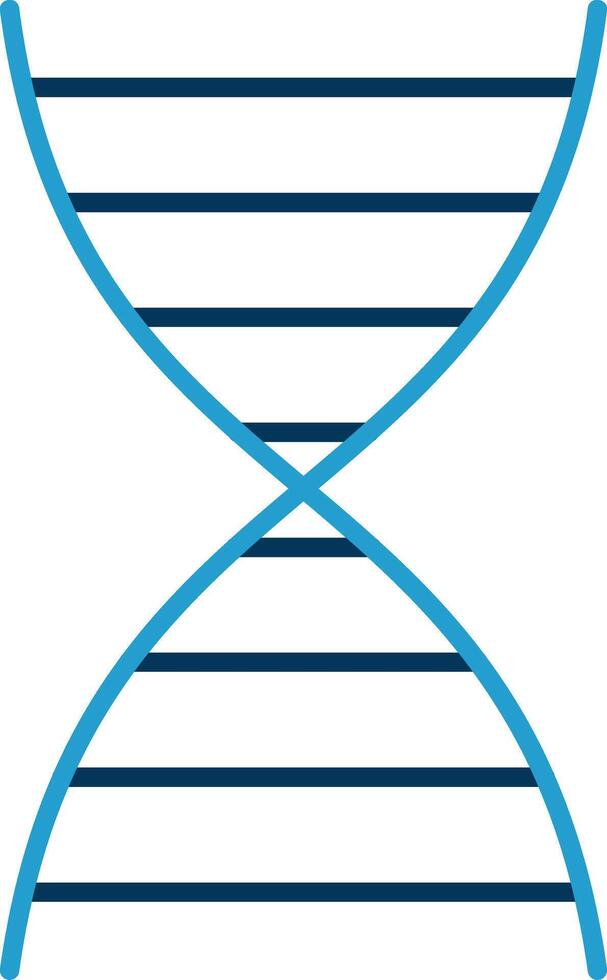 DNA Line Blue Two Color Icon vector