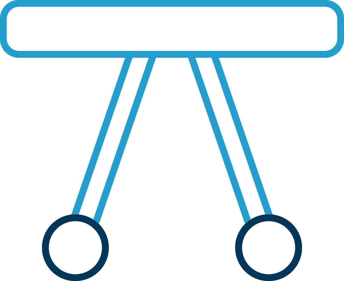 Swinging Cradle Line Blue Two Color Icon vector