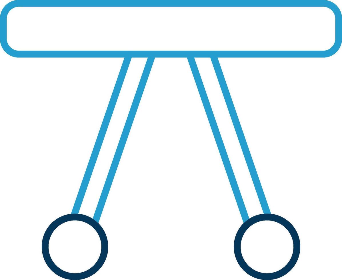 Swinging Cradle Line Blue Two Color Icon vector