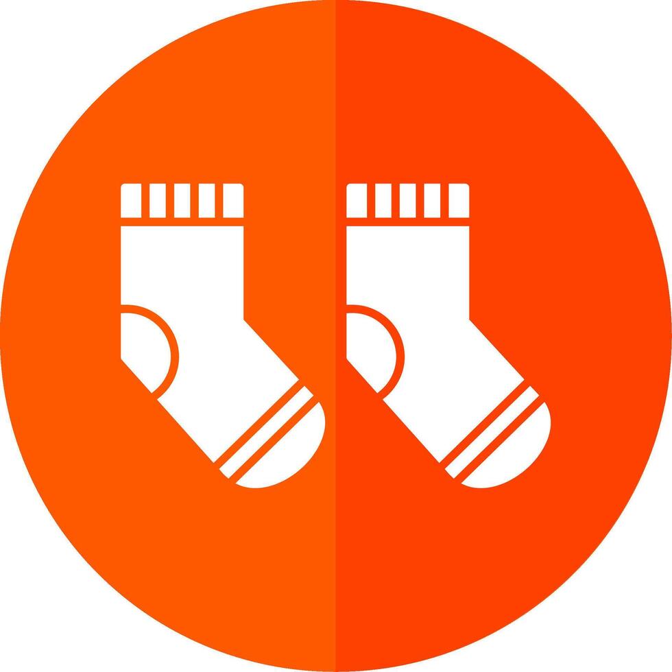 Sock Glyph Red Circle Icon vector