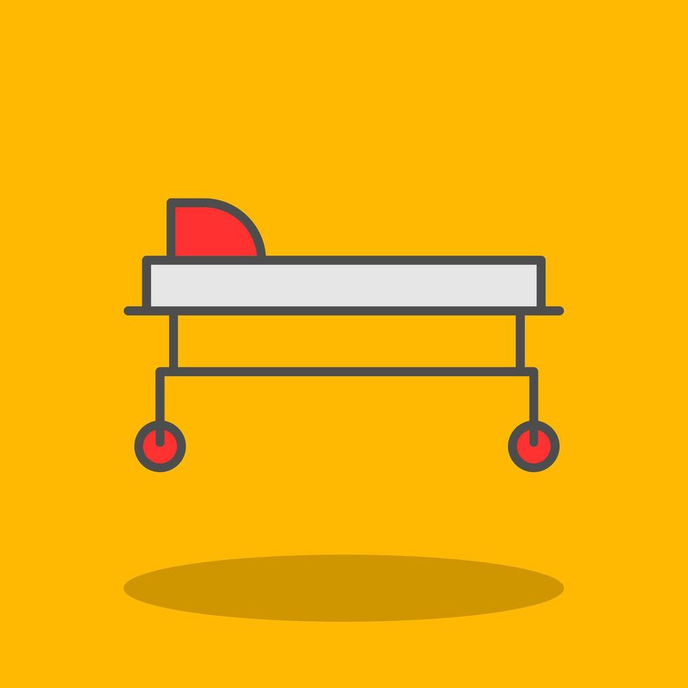 Stretcher Filled Shadow Icon vector