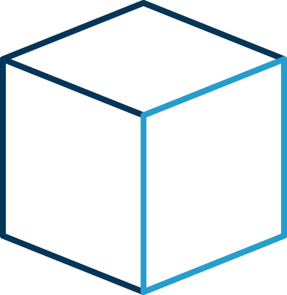 3D Design Line Blue Two Color Icon Line Blue Two Color Icon vector