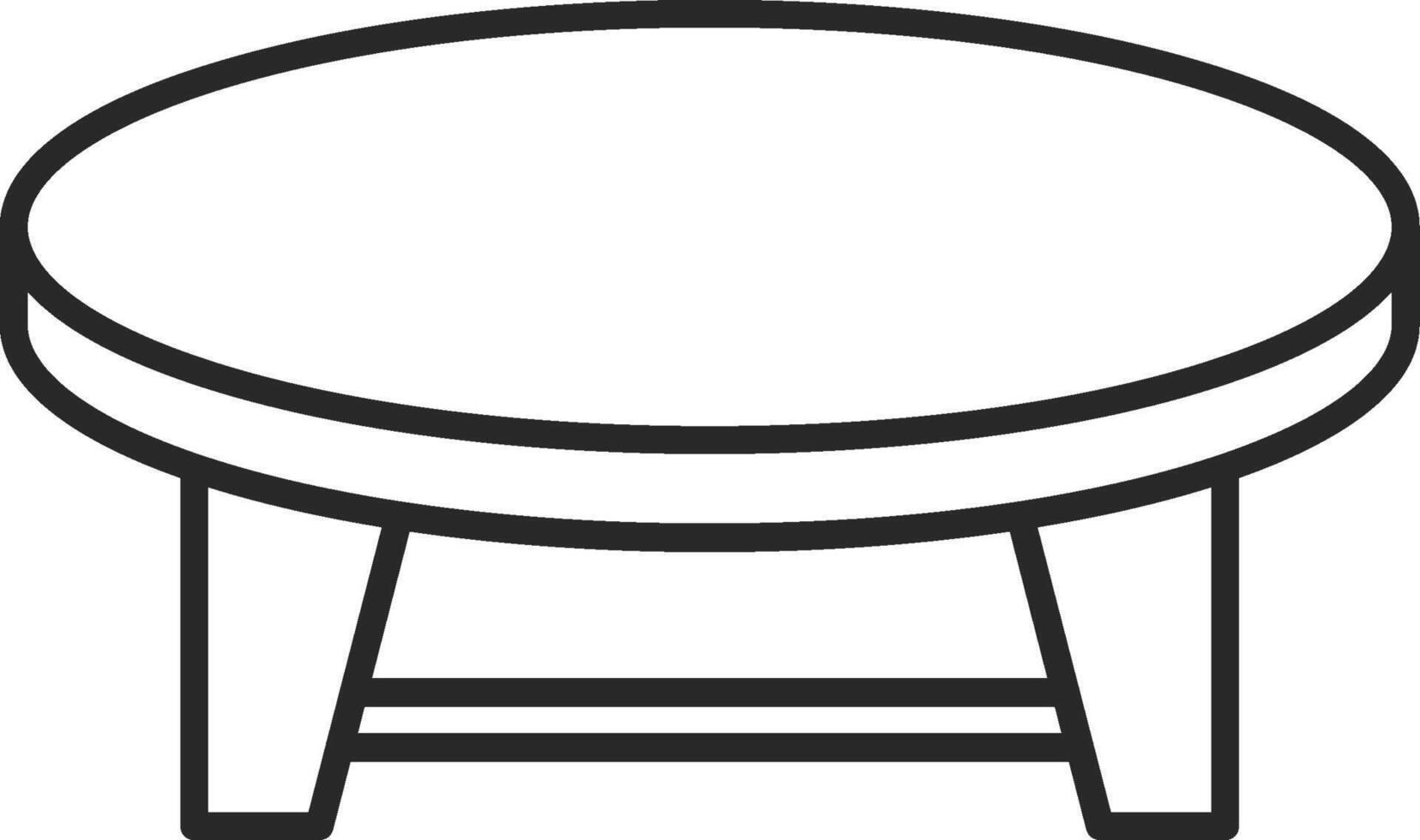 Coffee Table Skined Filled Icon vector