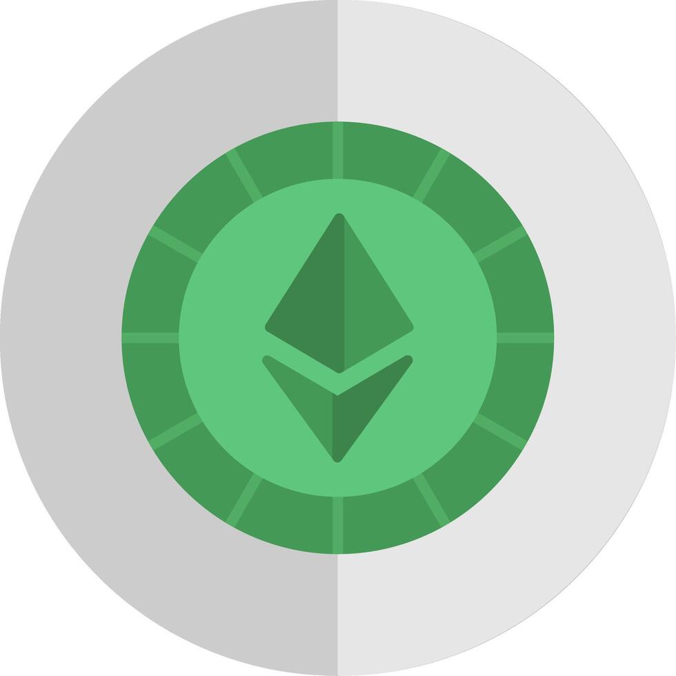 ethereum monedas plano escala icono vector