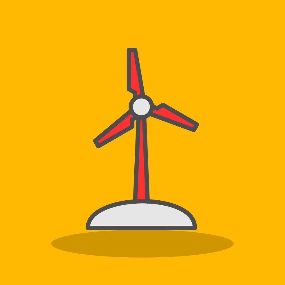 Turbine Filled Shadow Icon vector