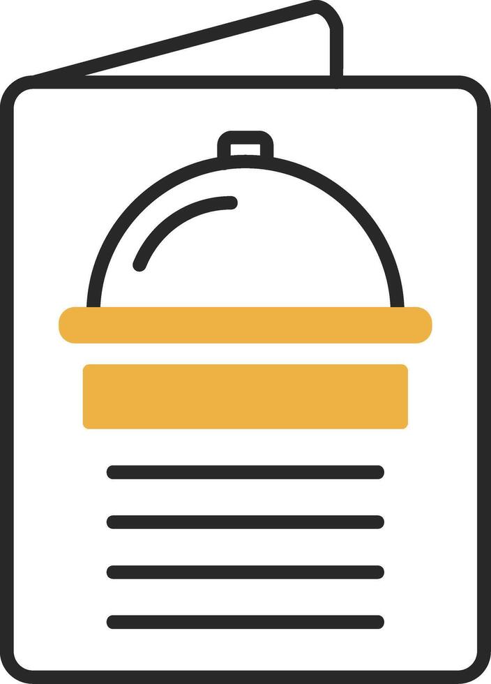 Menu Skined Filled Icon vector