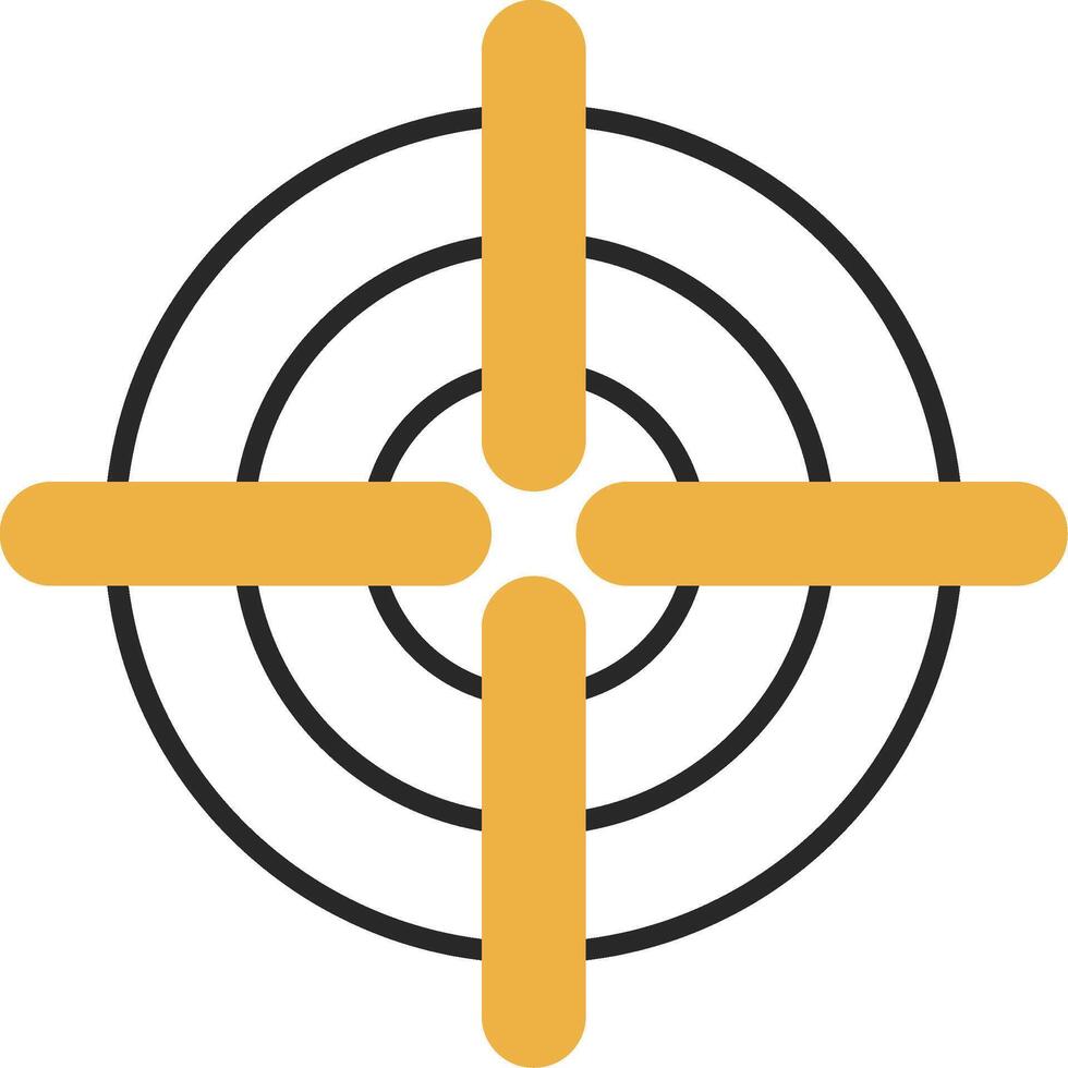 Target Skined Filled Icon vector