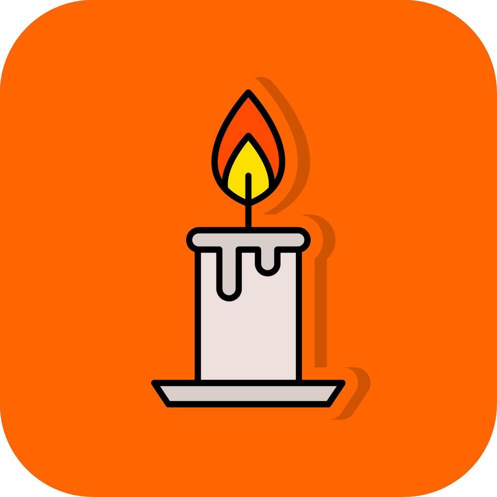 ardiente lleno naranja antecedentes icono vector