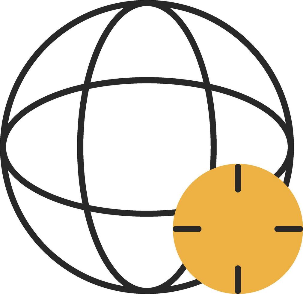 Time Zone Skined Filled Icon vector