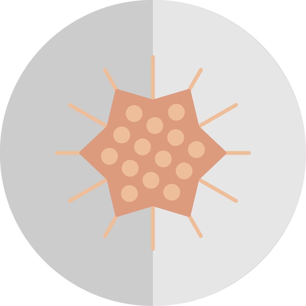 Sea Urchin Flat Scale Icon vector