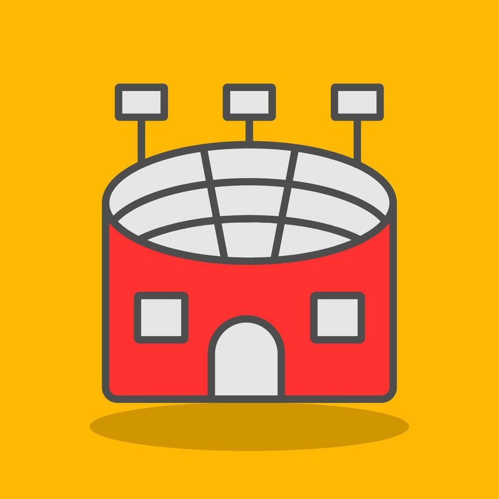 Stadium Filled Shadow Icon vector