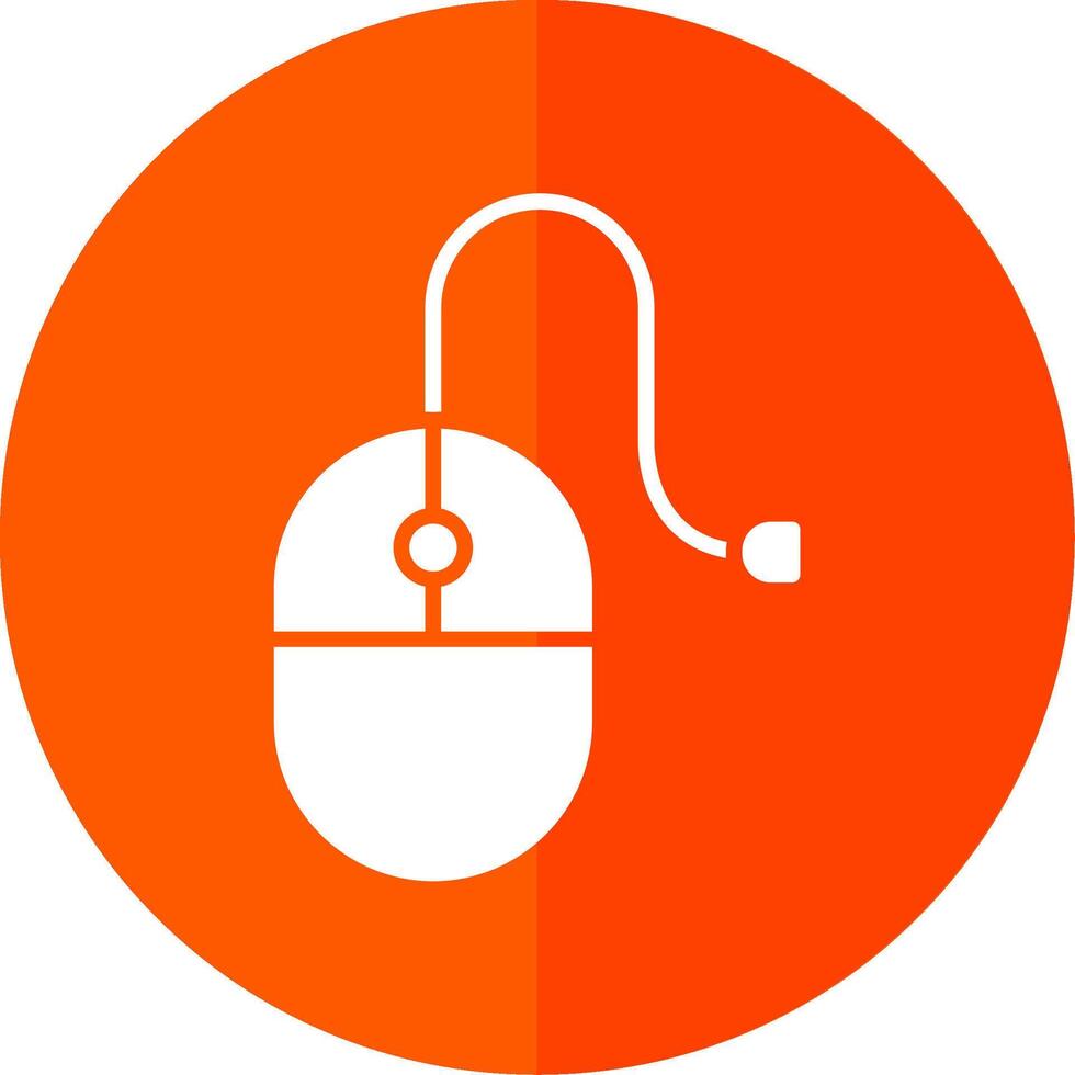 Mouse Glyph Red Circle Icon vector