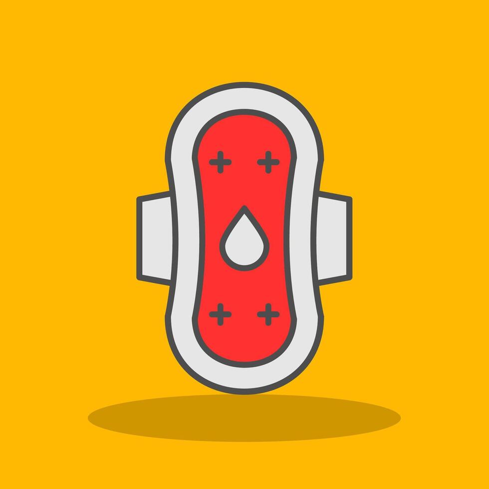 Sanitary Towel Filled Shadow Icon vector