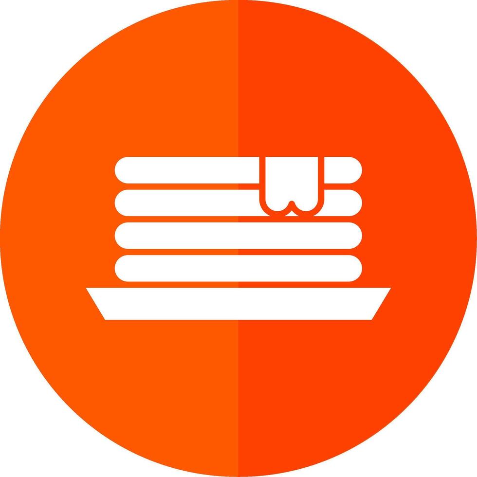 Pancake Glyph Red Circle Icon vector