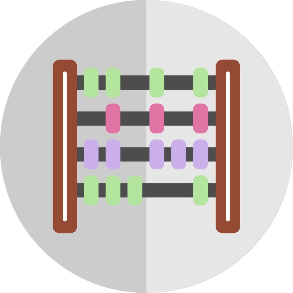 Abacus Flat Scale Icon vector