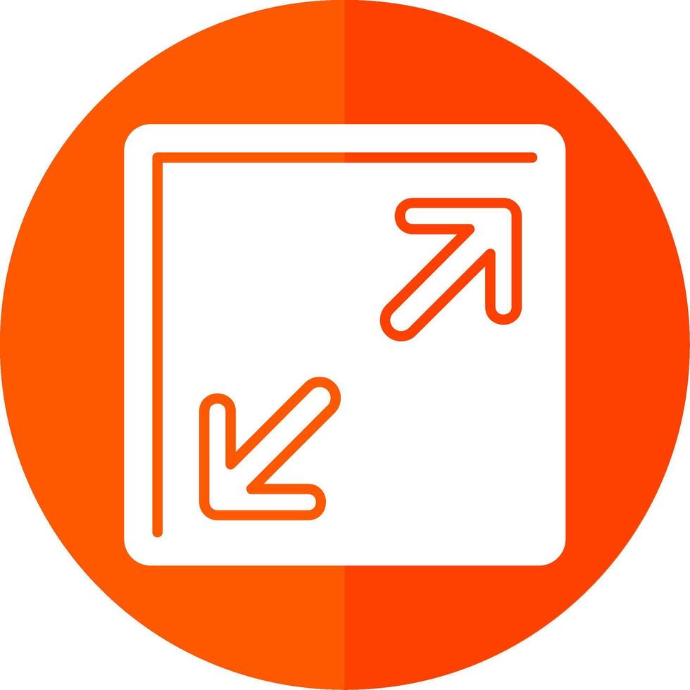 Resize Glyph Red Circle Icon vector