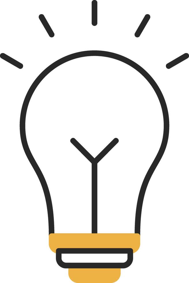 Idea Skined Filled Icon vector