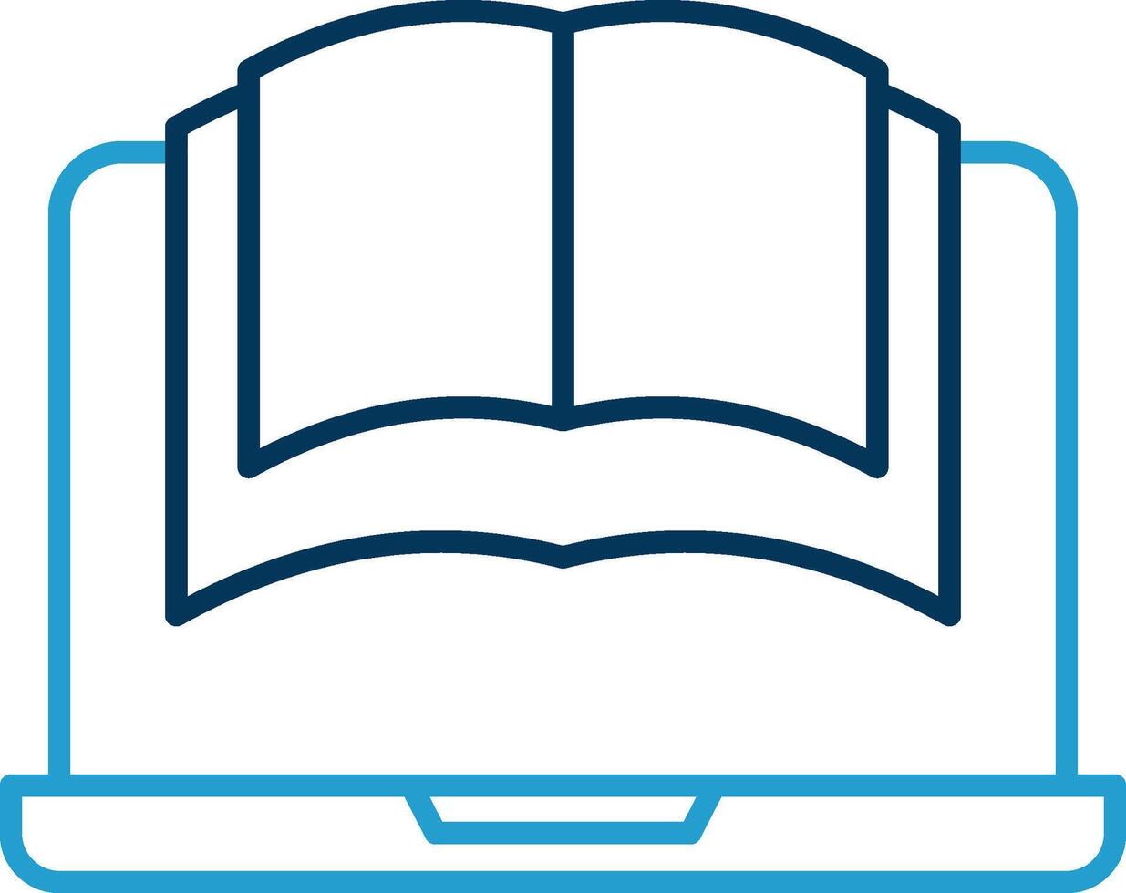 Learn Line Blue Two Color Icon vector