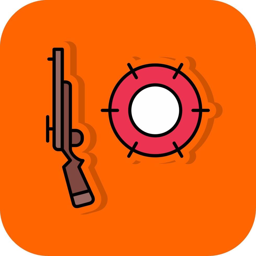 caza lleno naranja antecedentes icono vector