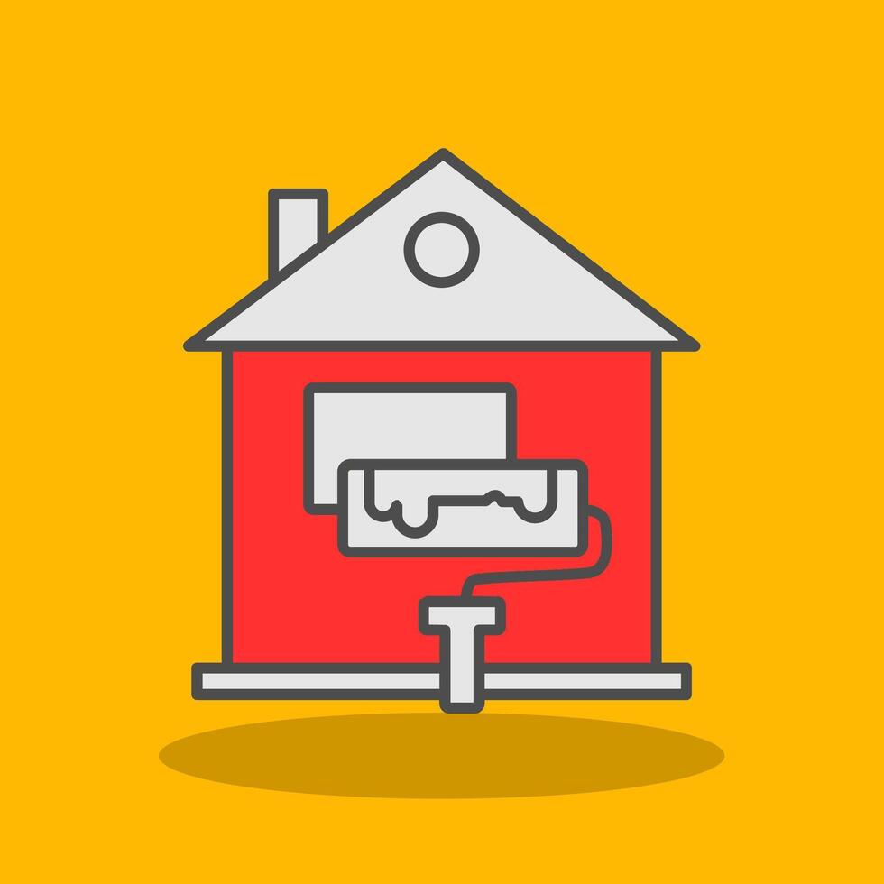 Home Renovation Filled Shadow Icon vector