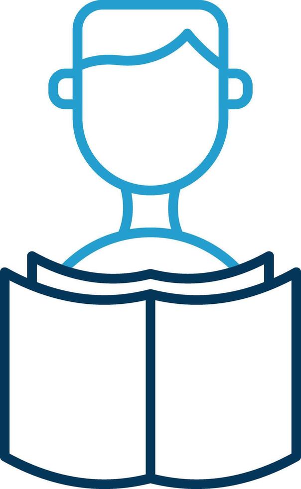 Student Line Blue Two Color Icon vector