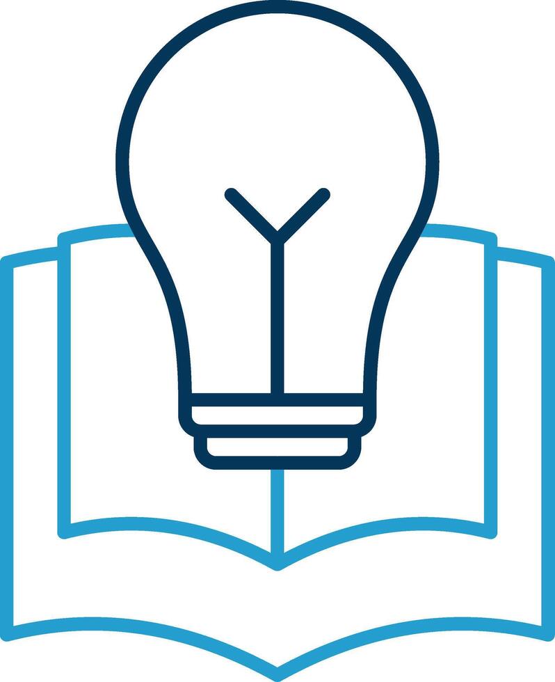Knowledge Line Blue Two Color Icon vector