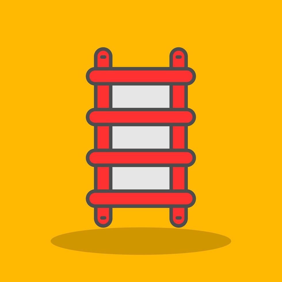 Stepladder Filled Shadow Icon vector