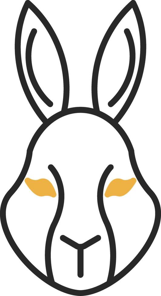 Rabbit Skined Filled Icon vector