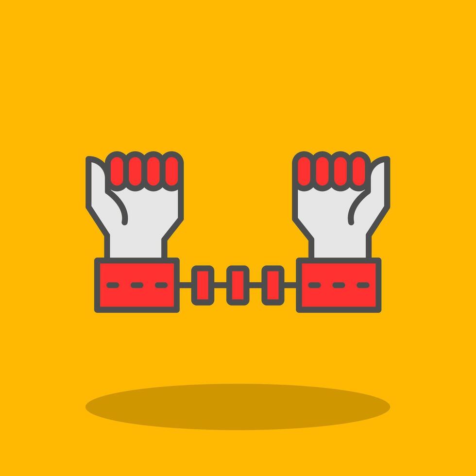 Arrested Criminal Filled Shadow Icon vector