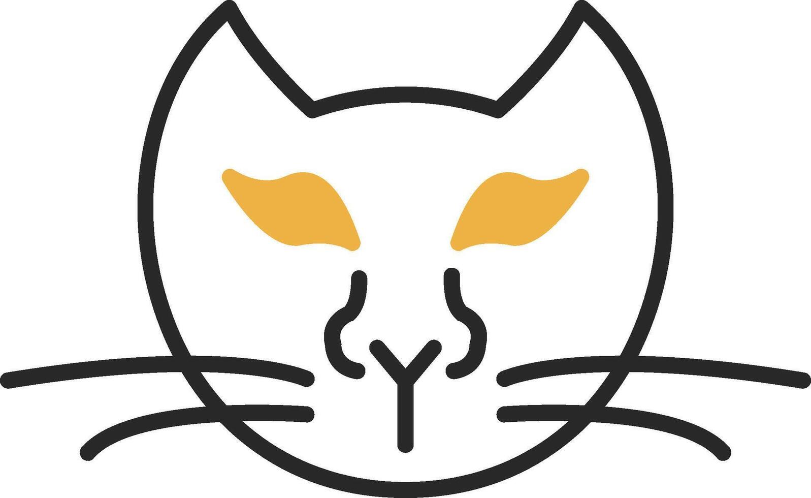 Cat Skined Filled Icon vector