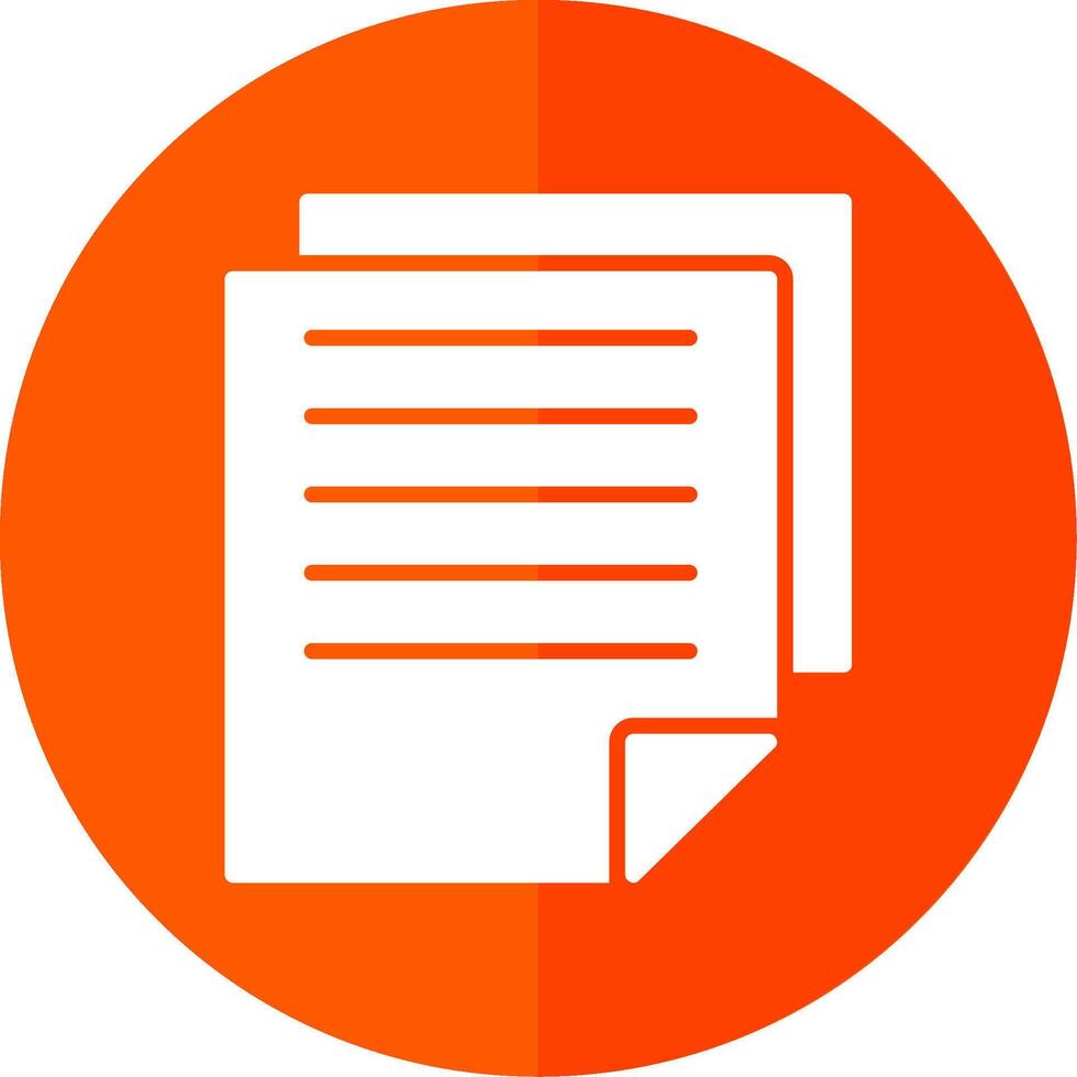 Files Glyph Red Circle Icon vector