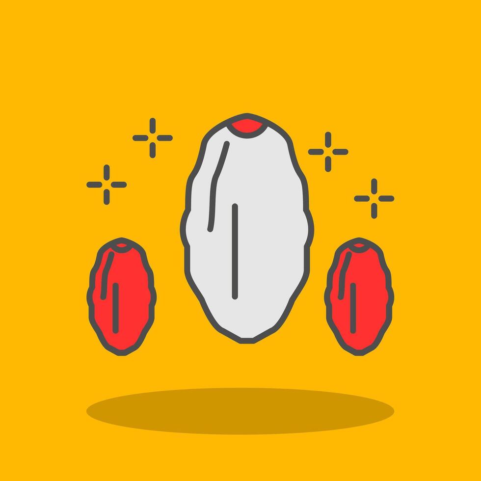 Dates Filled Shadow Icon vector