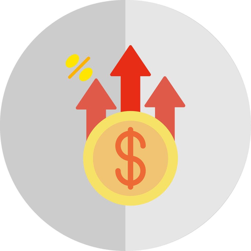 Profit Flat Scale Icon vector