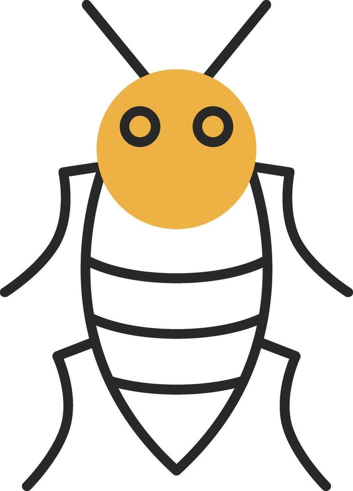 insecto desollado lleno icono vector