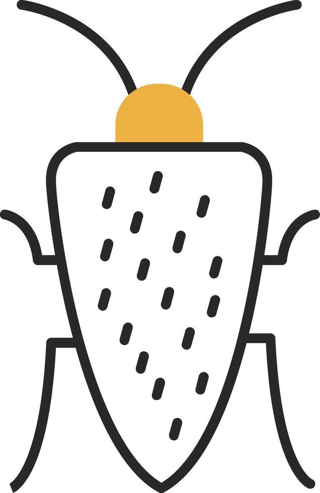 Cockroach Skined Filled Icon vector