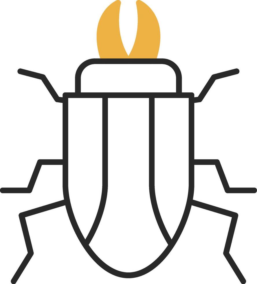 Beetle Skined Filled Icon vector
