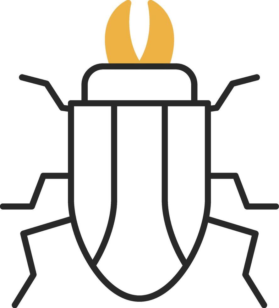 Beetle Skined Filled Icon vector