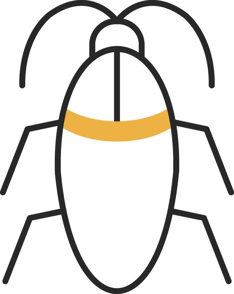 Cockroach Skined Filled Icon vector