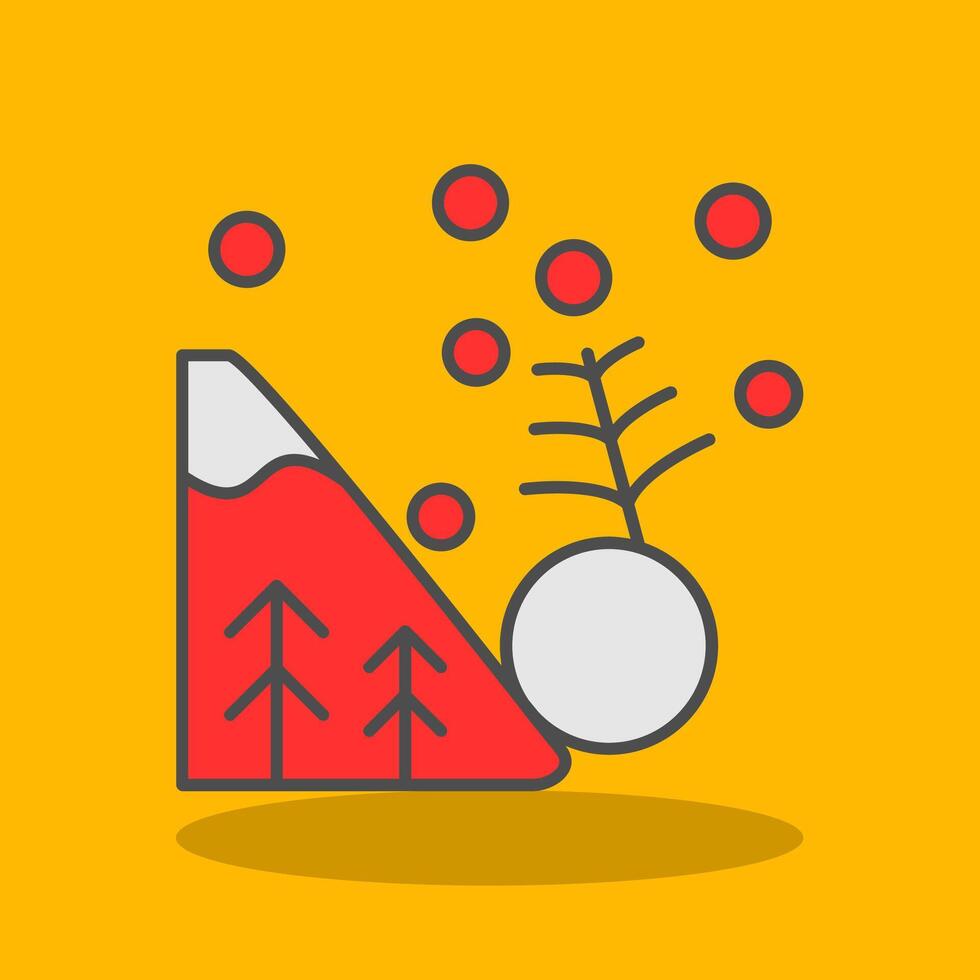 Avalanche Filled Shadow Icon vector