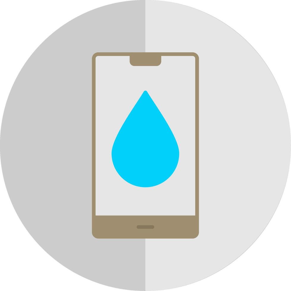 Water Drop Flat Scale Icon vector