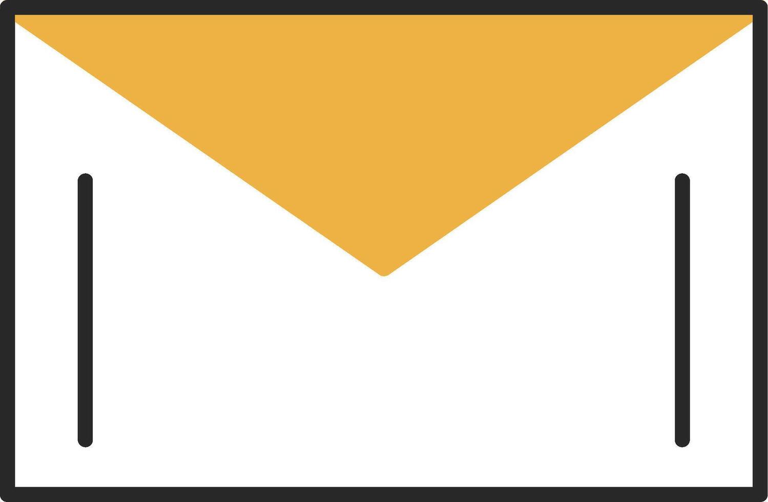 Mail Skined Filled Icon vector