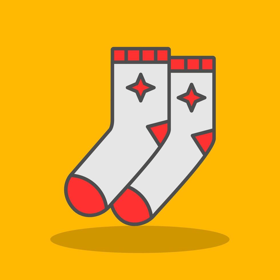 Socks Filled Shadow Icon vector