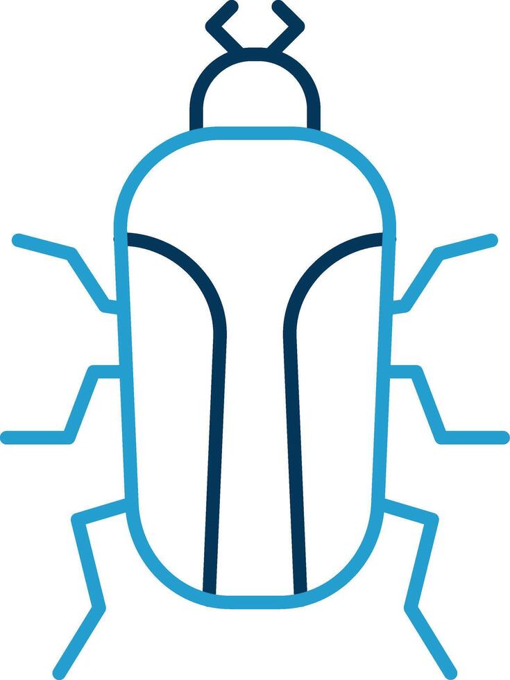 Insect Line Blue Two Color Icon vector