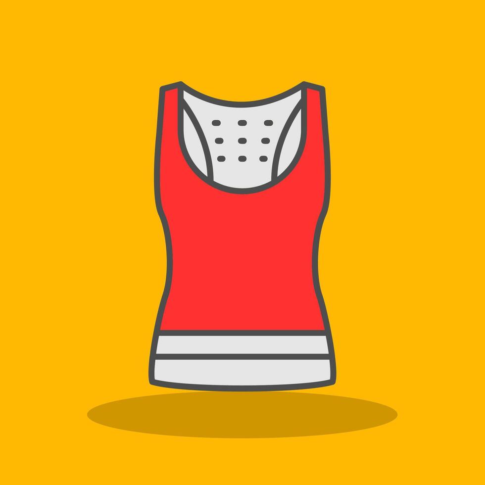 Tank Top Filled Shadow Icon vector