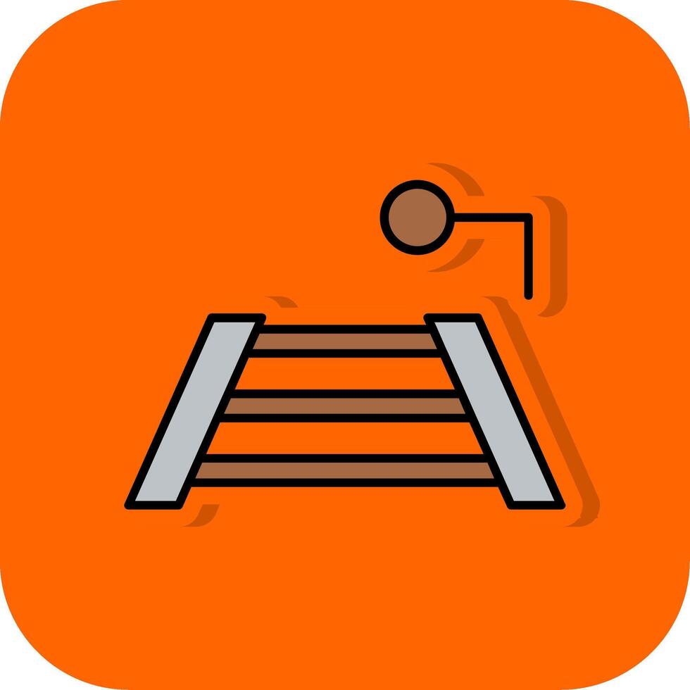 tren pistas lleno naranja antecedentes icono vector